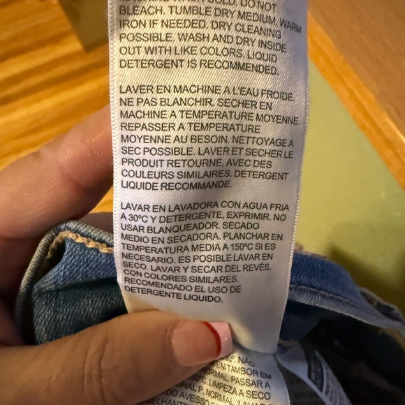 Levi's High Rise Distressed Blue Jeans Size 32 - Picture 7 of 8